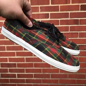 Vintage Keds Christmas Plaid Sneakers Shoes Flats